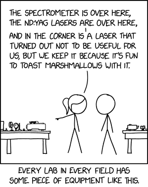 I've been working on chocolate bar annealing techniques to try to produce the perfect laser s'more. Maybe don't mention that on the grant application though.